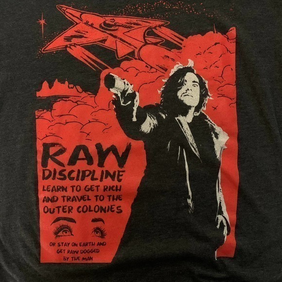 NEXT LEVEL APPAREL Black & Red "Raw Discipline"‎ Graphic T-Shirt - Picture 2 of 5